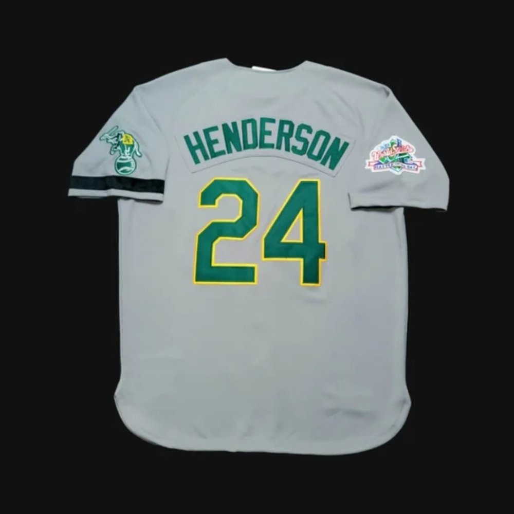 Rickey Henderson Jersey Oakland A's 1989 World Series Mitchell & Ness NEW
